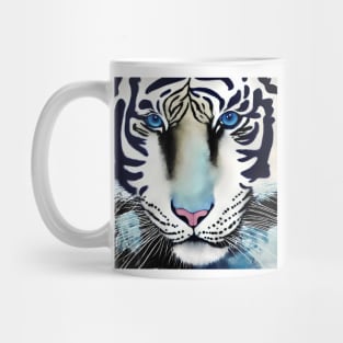 Lucky Tiger Blue Eyes Mug